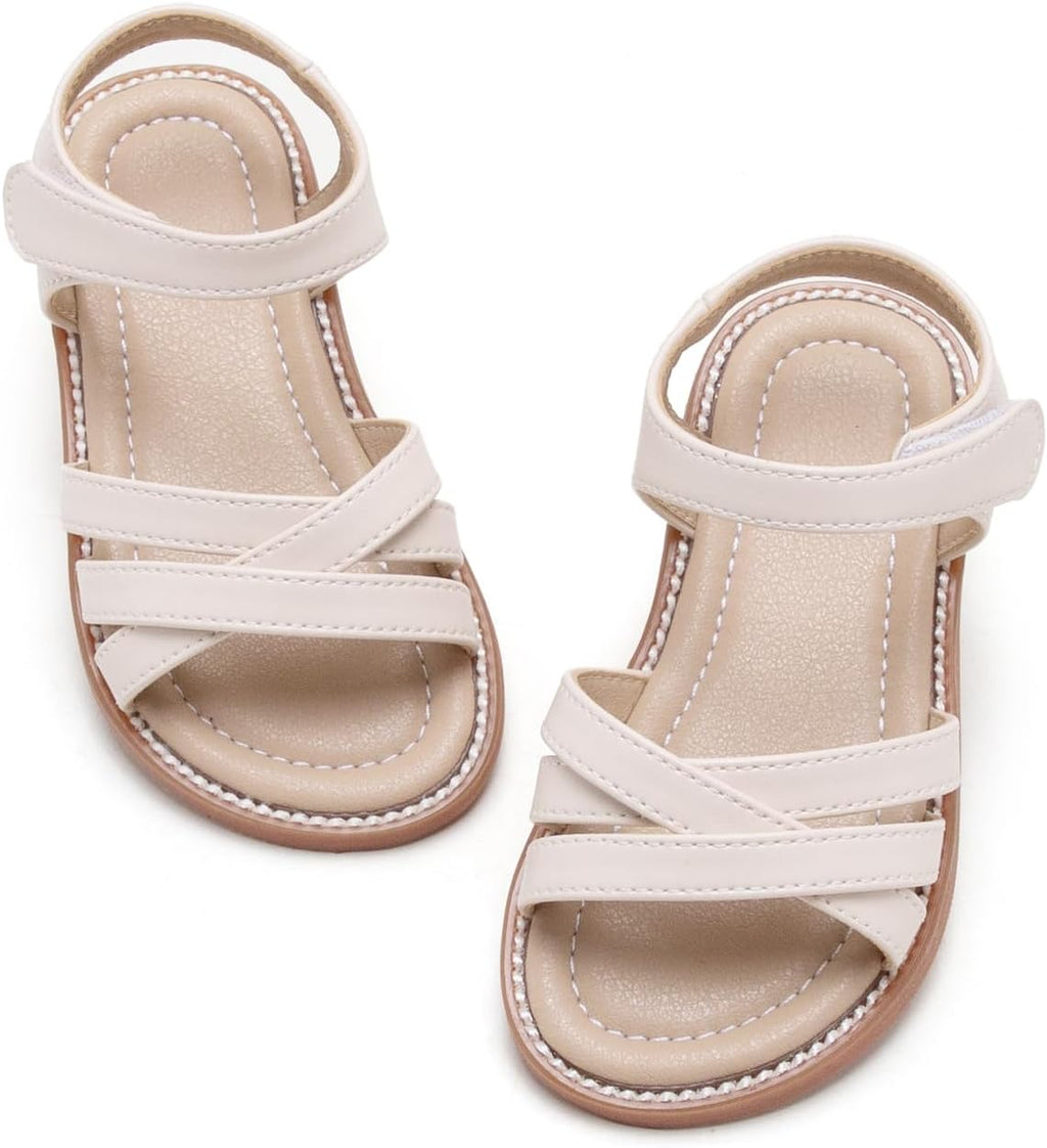 Girls' Pink Sandals – Easter Flower Girl Dress Shoes, Open-Toe Flats | Sandals