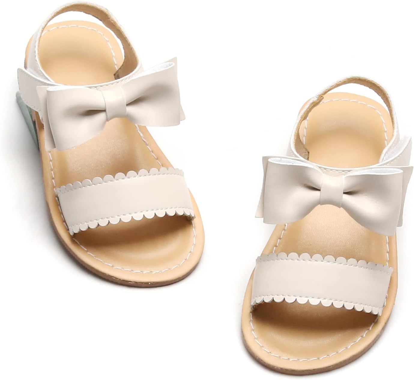 Girls' white sandals (size 6)