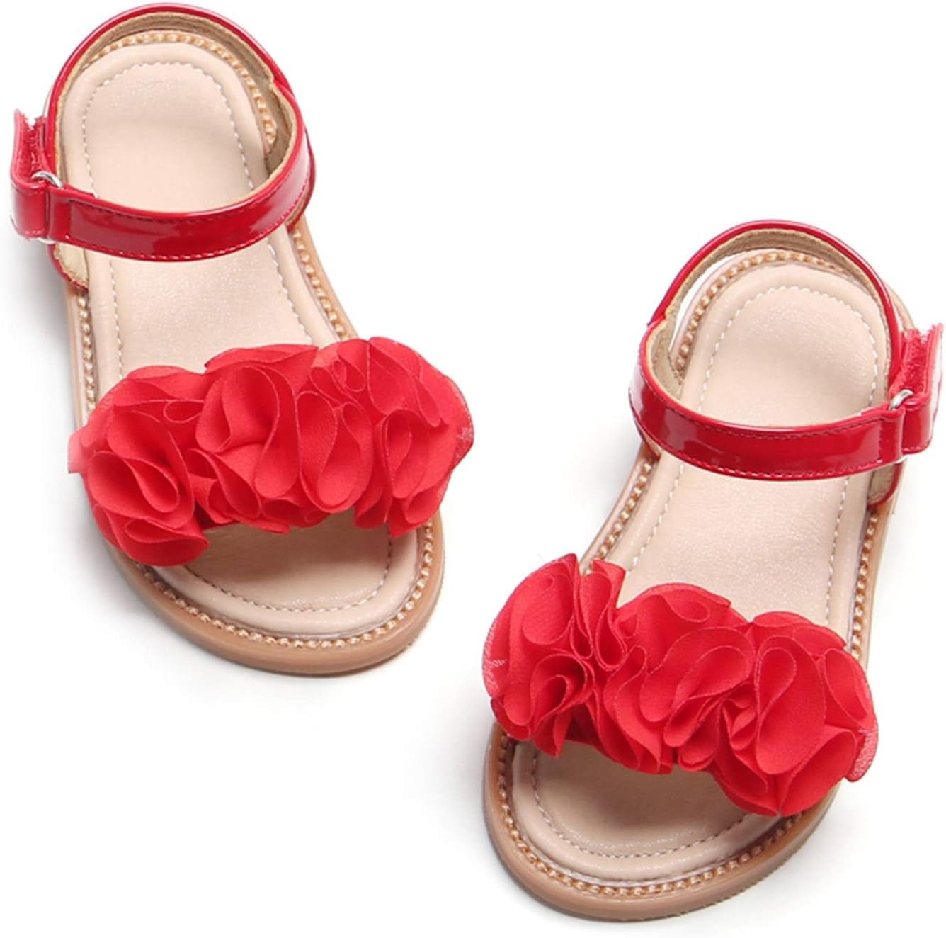 Girls' Pink Sandals – Easter Flower Girl Dress Shoes, Open-Toe Flats | Sandals