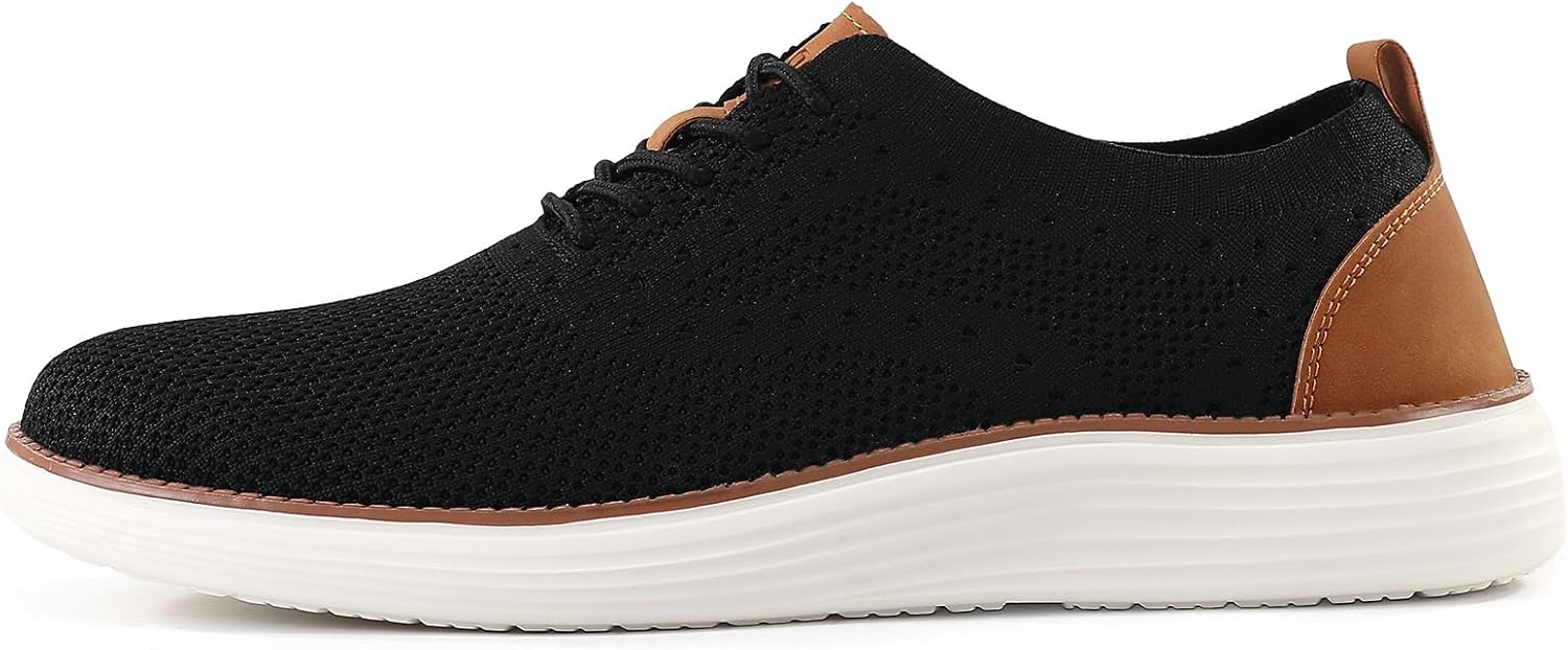 Men's Casual Business Sneakers (Black, Size 44W) | Stylish Sneakers