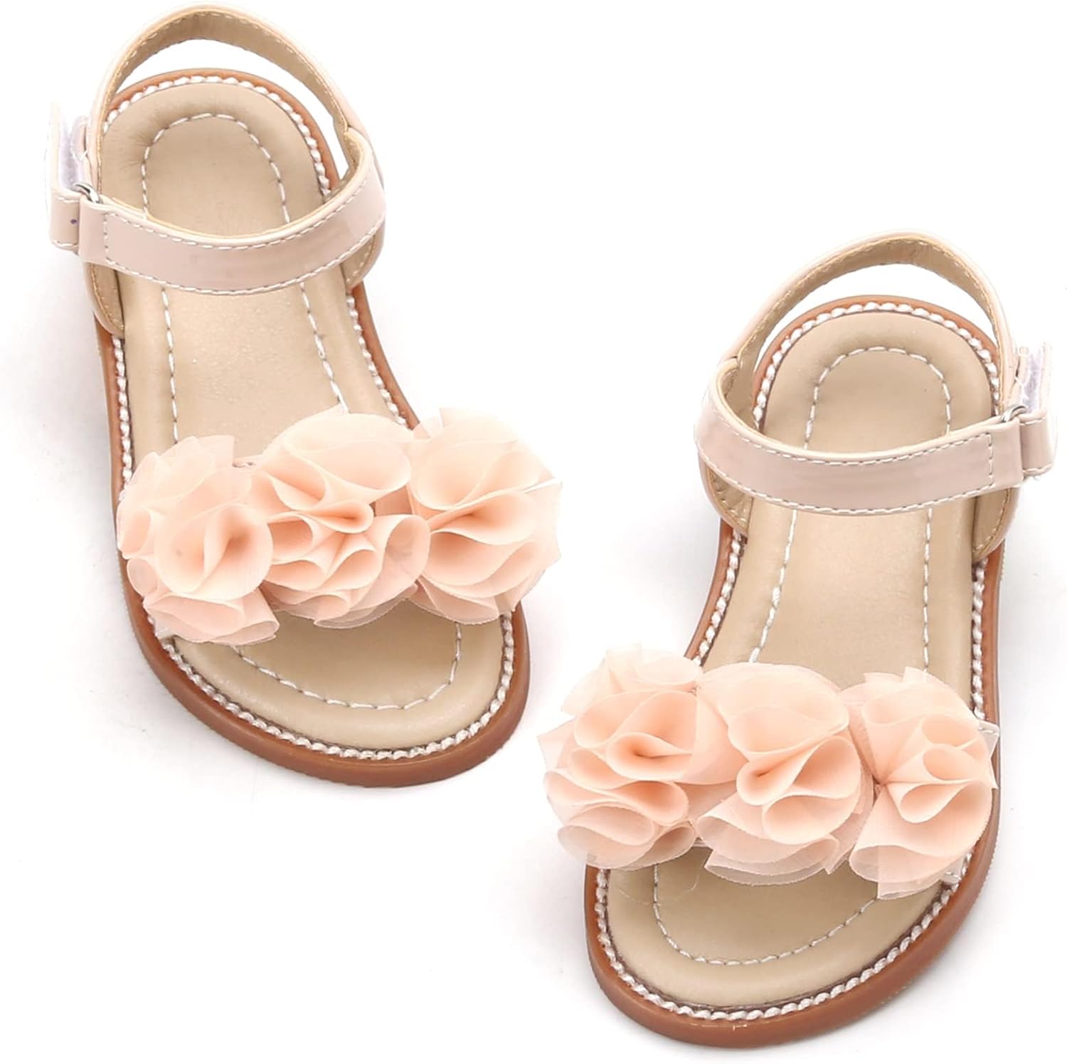 Girls' Pink Sandals – Easter Flower Girl Dress Shoes, Open-Toe Flats | Sandals