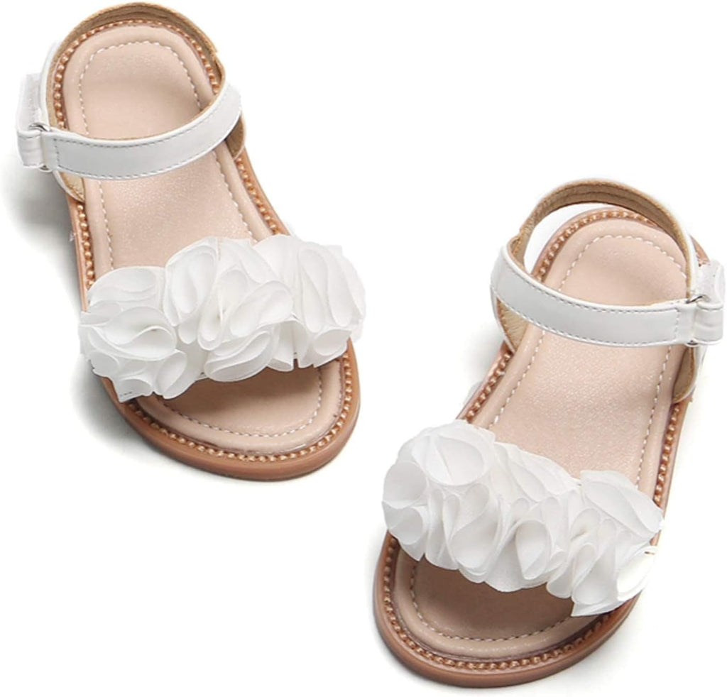 Girls' Pink Sandals – Easter Flower Girl Dress Shoes, Open-Toe Flats | Sandals