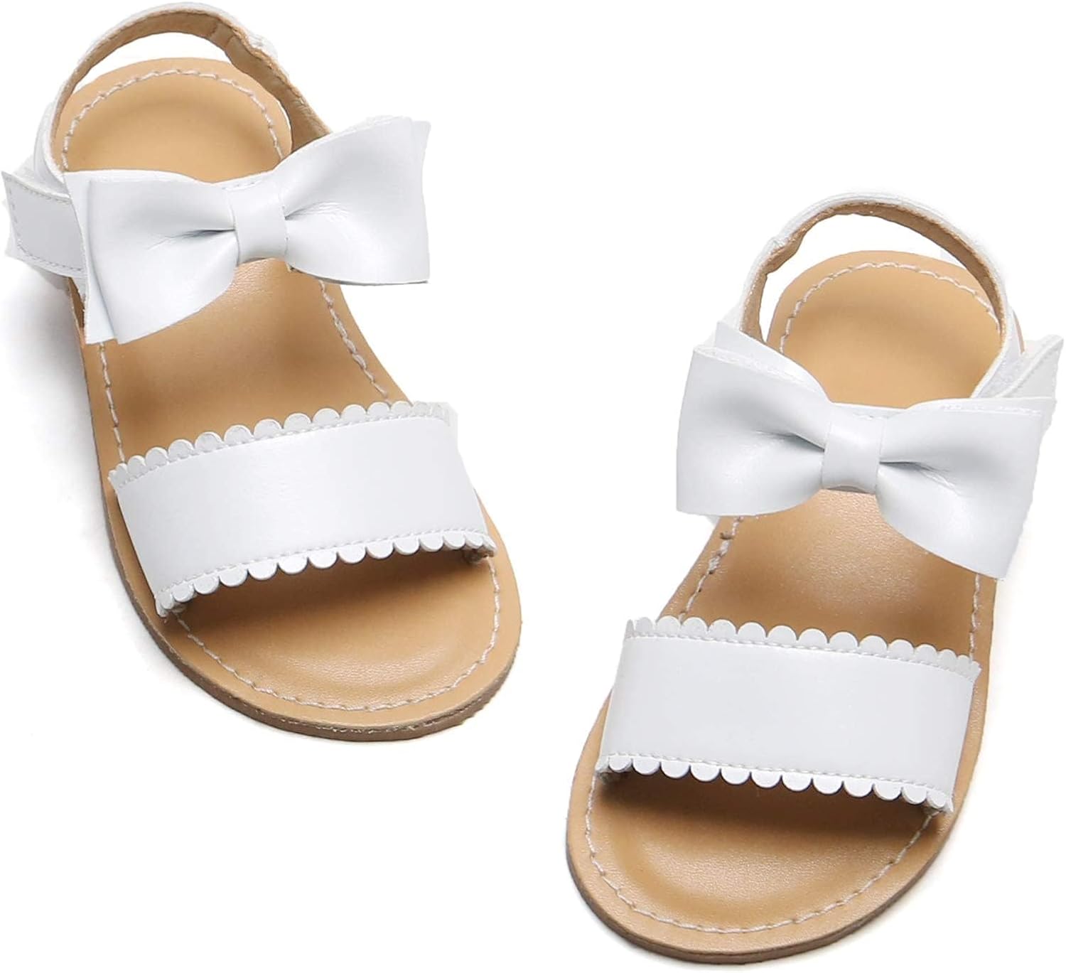 Girls' white sandals (size 6)