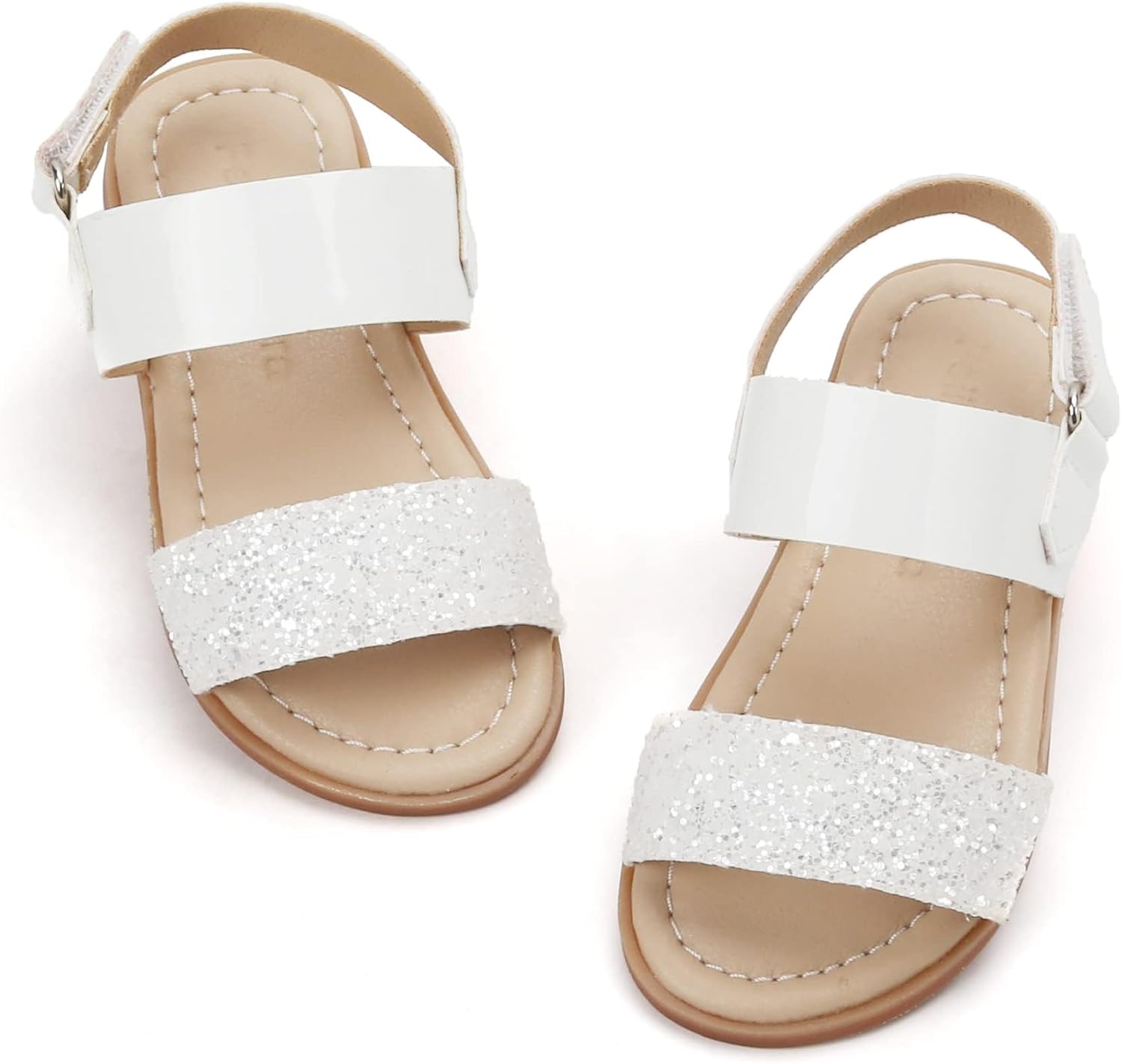 Girls' white sandals (size 6)