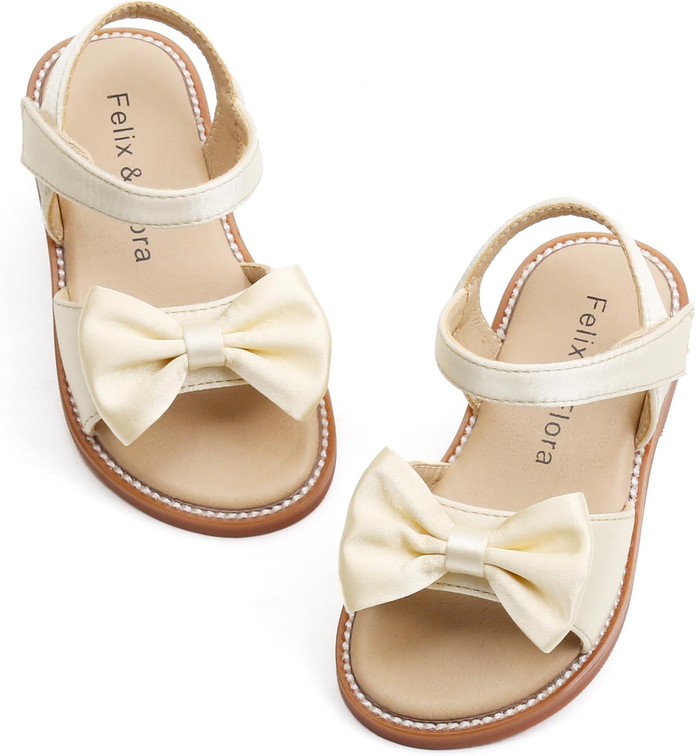 Girls' white sandals (size 6)