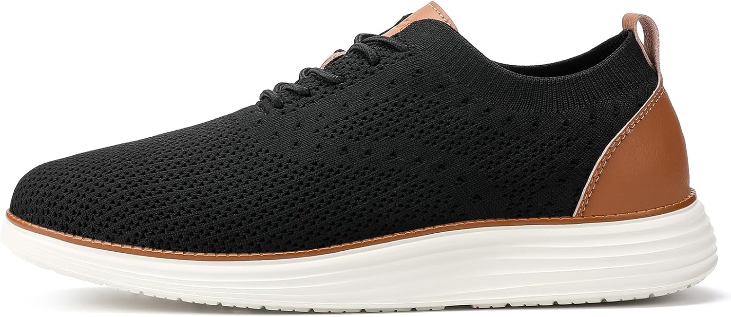 Men's Casual Business Sneakers (Black, Size 44W) | Stylish Sneakers