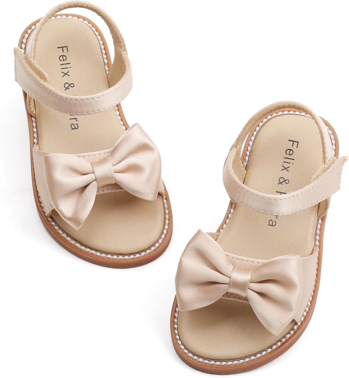 Girls' white sandals (size 6)
