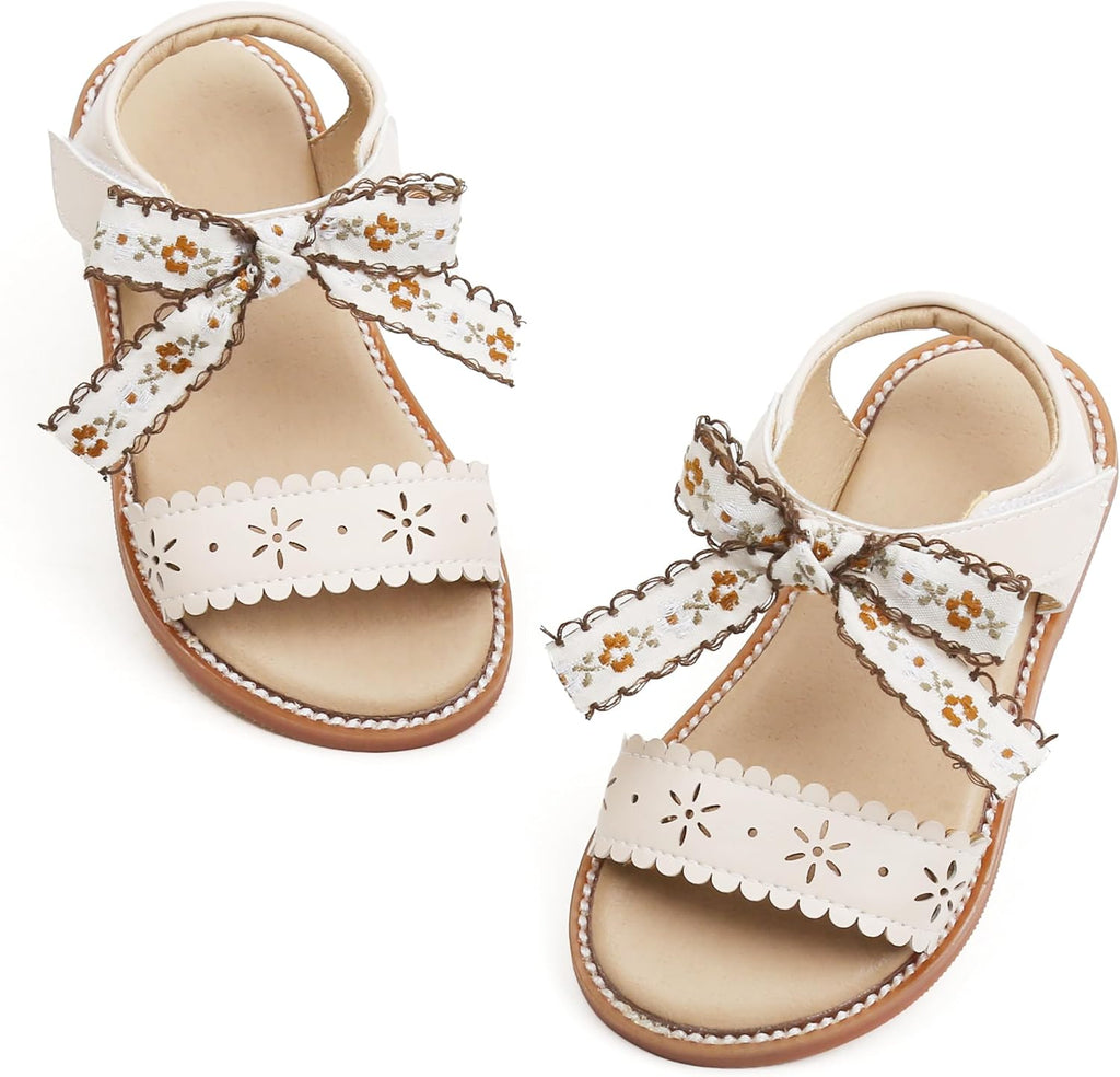 Girls' Pink Sandals – Easter Flower Girl Dress Shoes, Open-Toe Flats | Sandals