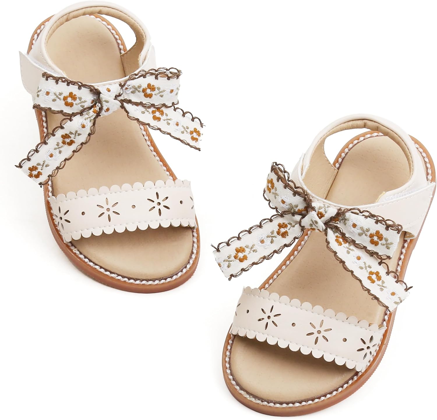 Girls' Pink Sandals – Easter Flower Girl Dress Shoes, Open-Toe Flats | Sandals
