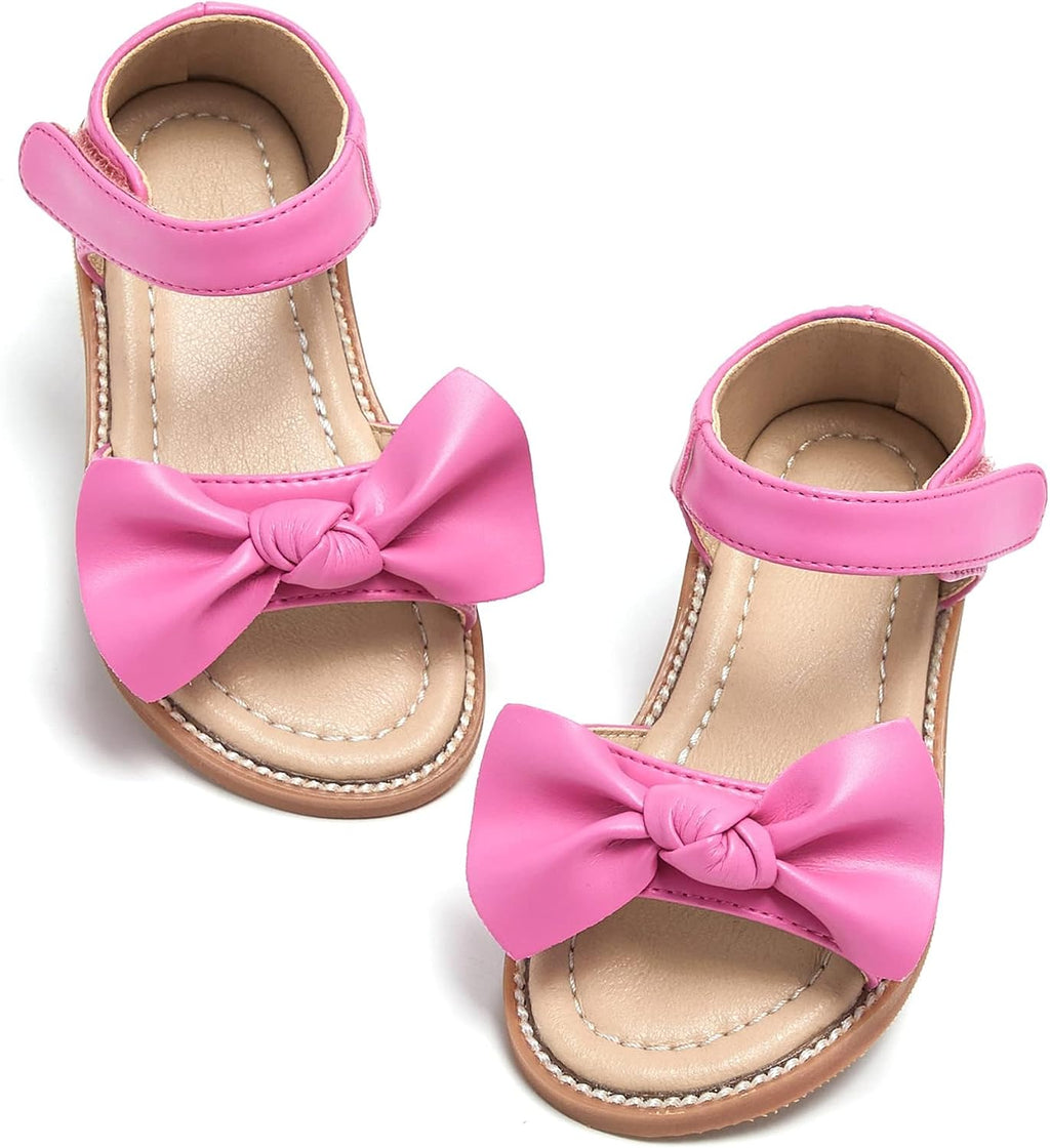 Girls' Pink Sandals – Easter Flower Girl Dress Shoes, Open-Toe Flats | Sandals