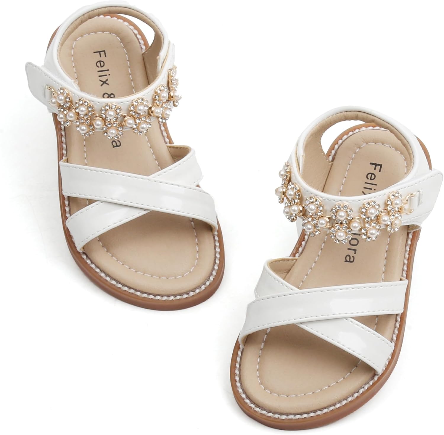 Girls' Pink Sandals – Easter Flower Girl Dress Shoes, Open-Toe Flats | Sandals
