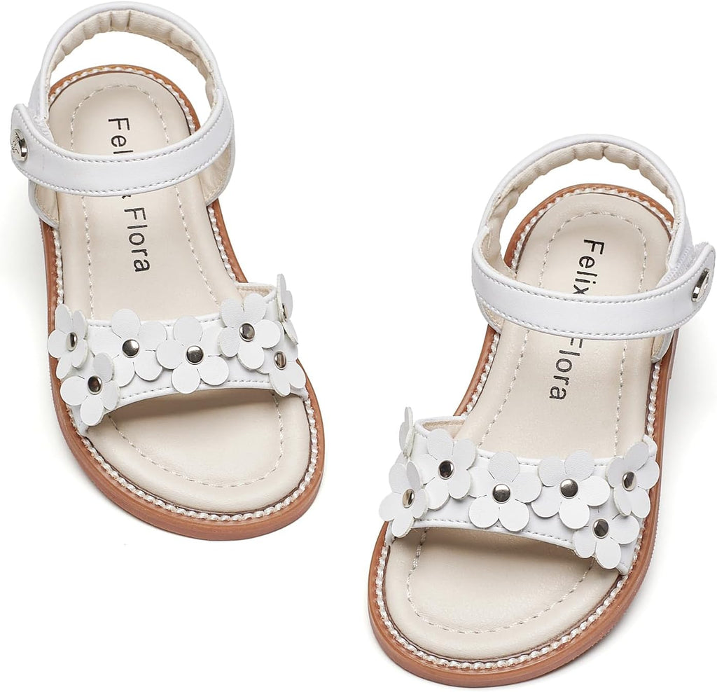 Girls' white sandals (size 6)