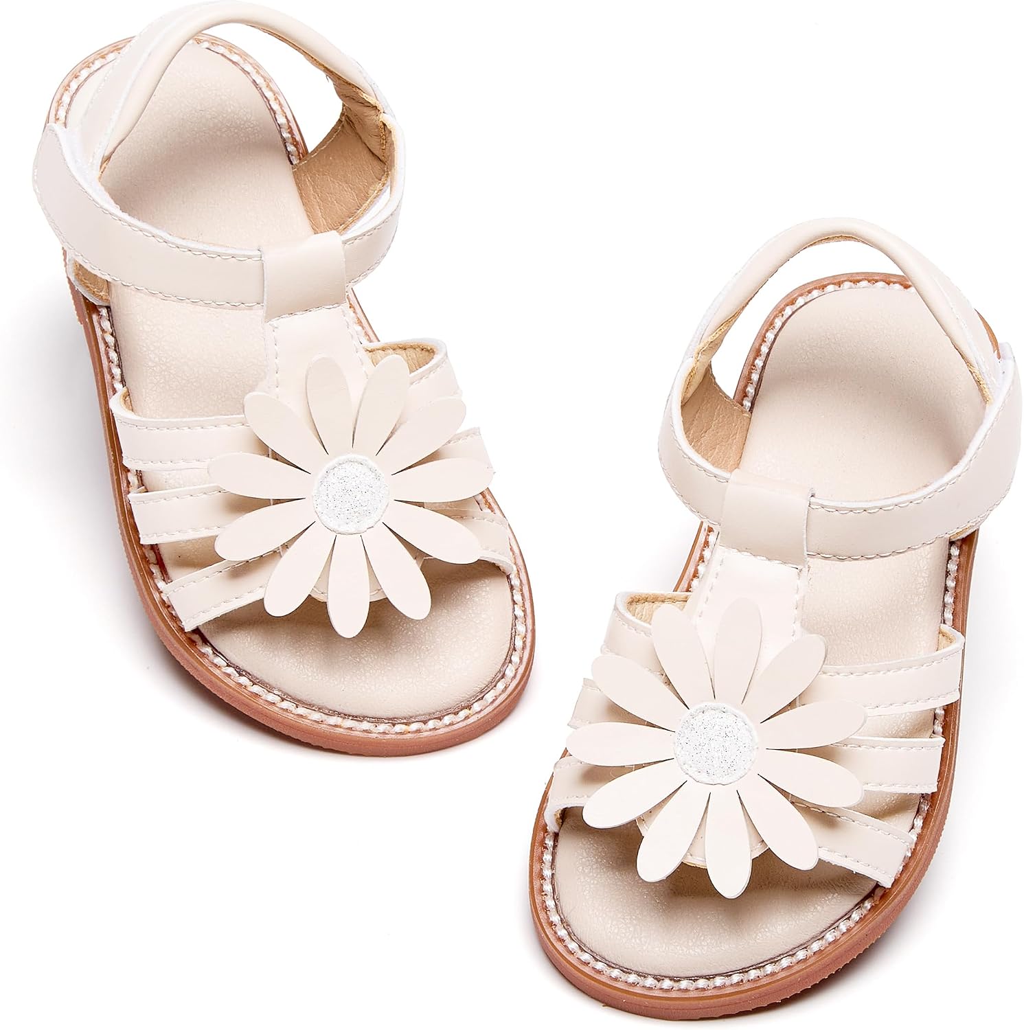 Girls' Pink Sandals – Easter Flower Girl Dress Shoes, Open-Toe Flats | Sandals