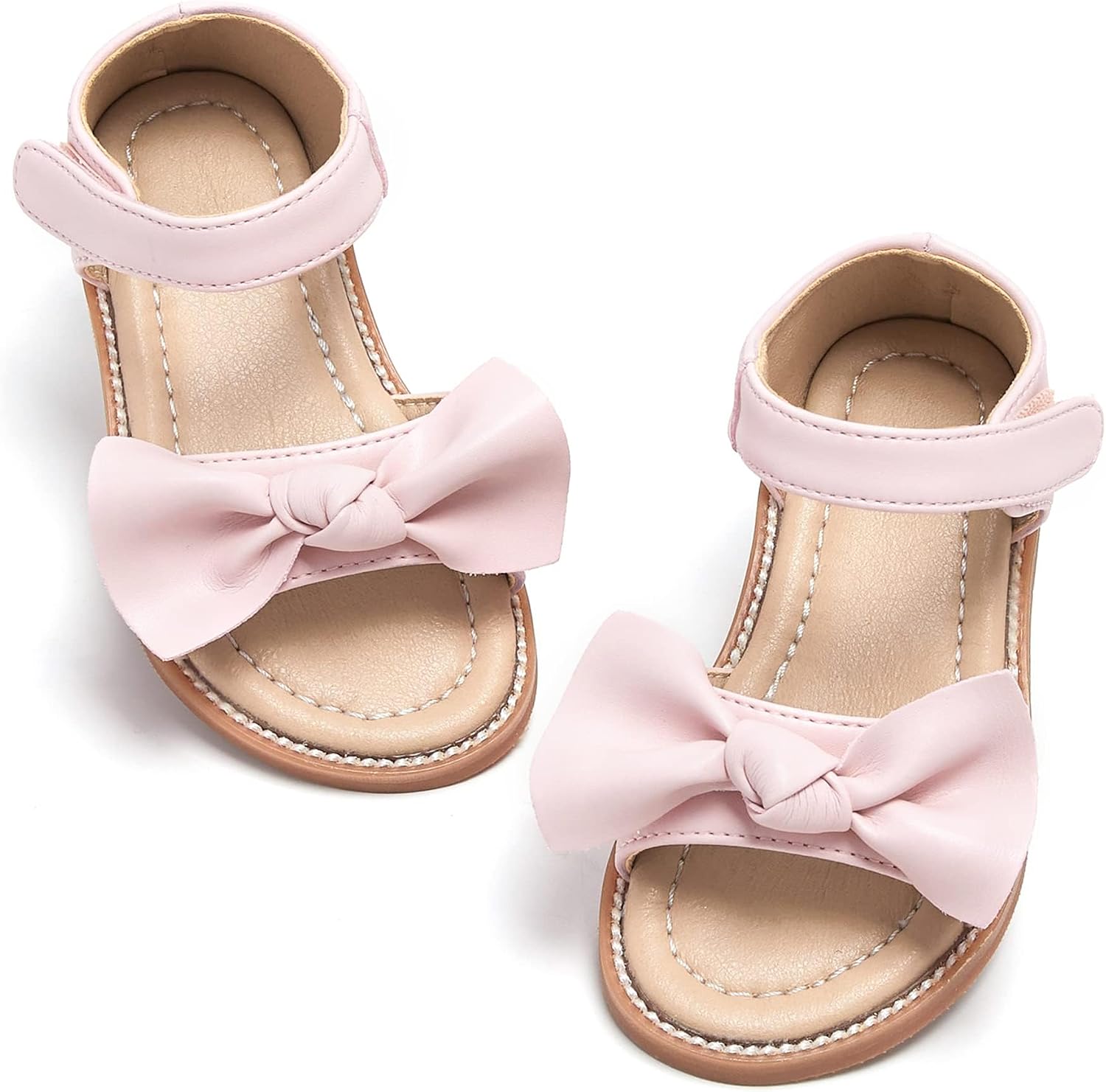 Girls' Pink Sandals – Easter Flower Girl Dress Shoes, Open-Toe Flats | Sandals