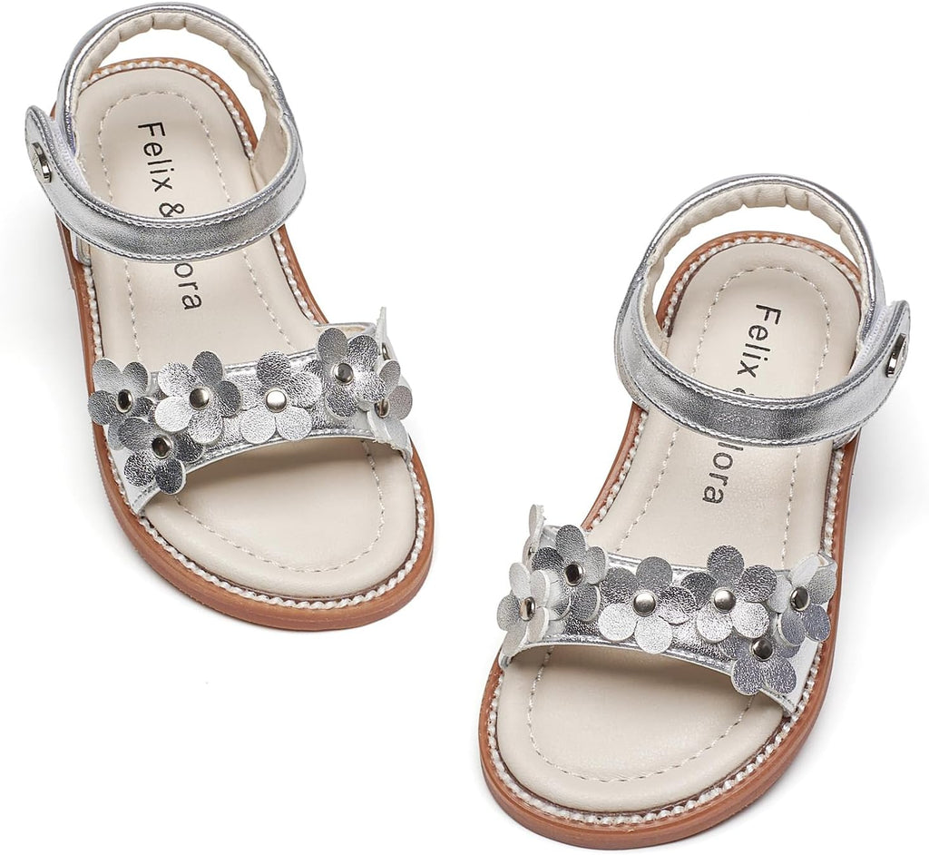 Girls' white sandals (size 6)