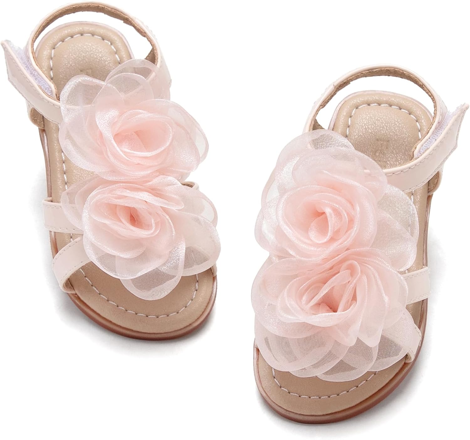 Girls' Pink Sandals – Easter Flower Girl Dress Shoes, Open-Toe Flats | Sandals