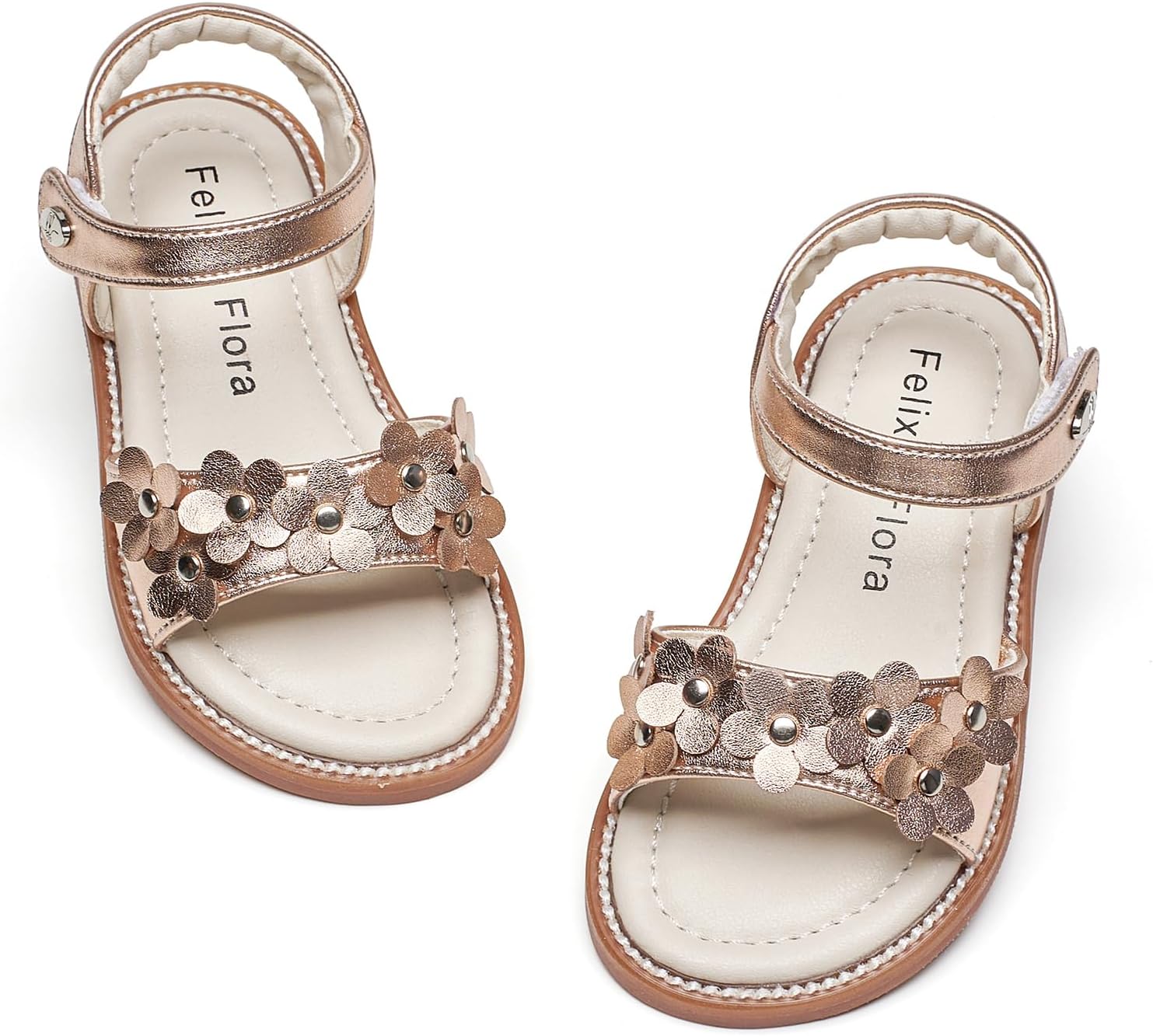 Girls' white sandals (size 6)
