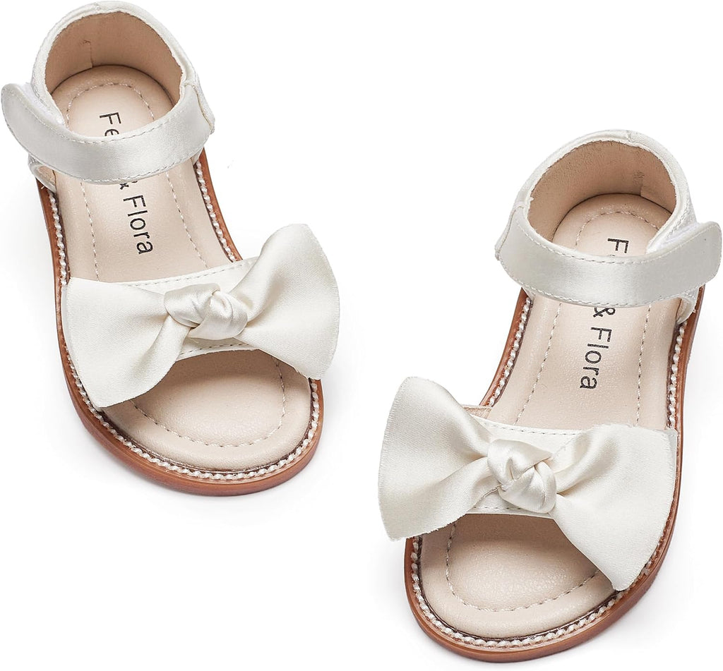 Girls' Pink Sandals – Easter Flower Girl Dress Shoes, Open-Toe Flats | Sandals