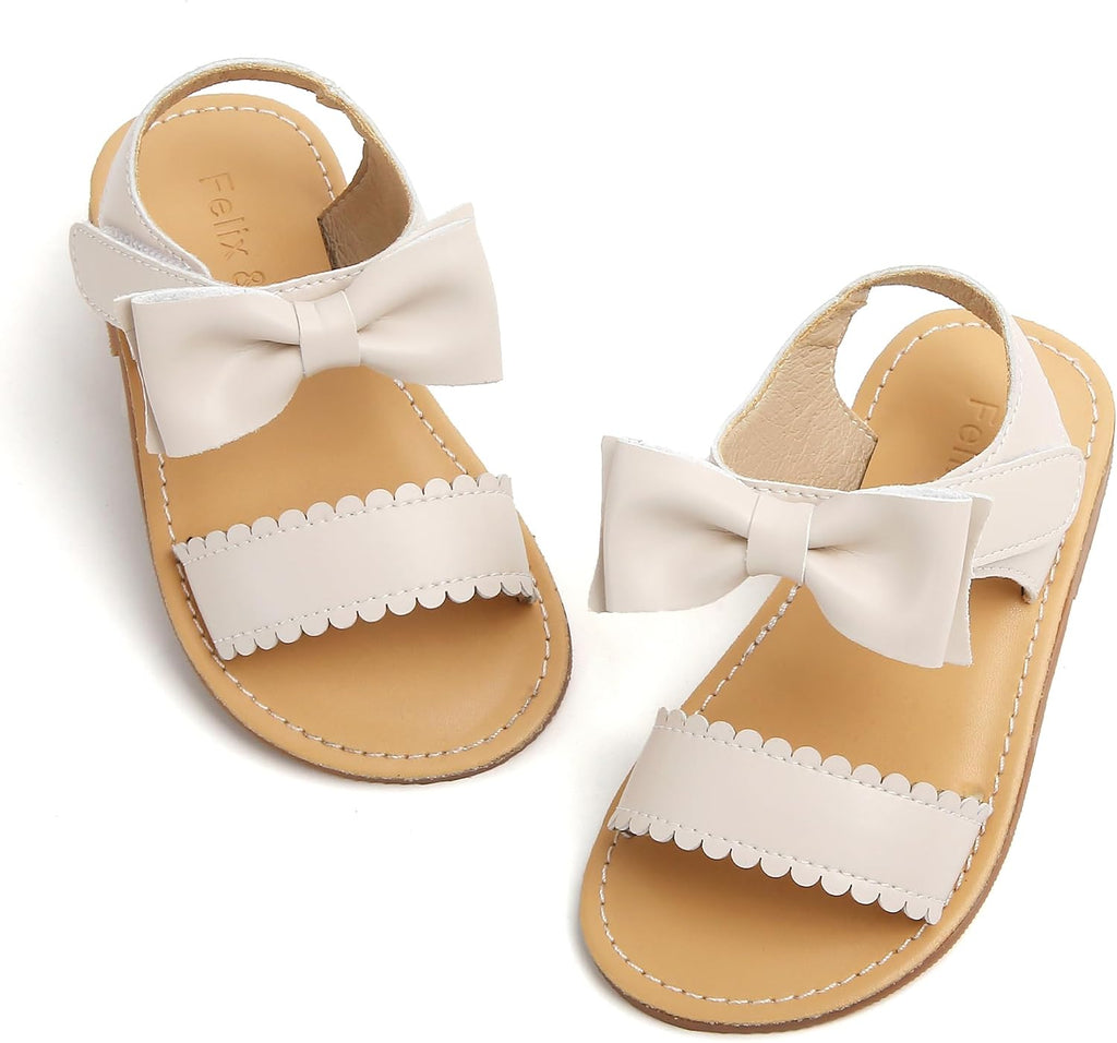 Girls' white sandals (size 6)