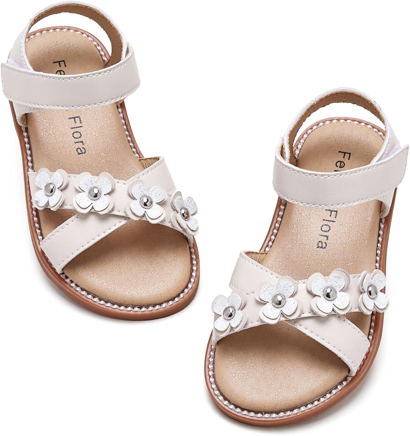 Girls' Pink Sandals – Easter Flower Girl Dress Shoes, Open-Toe Flats | Sandals