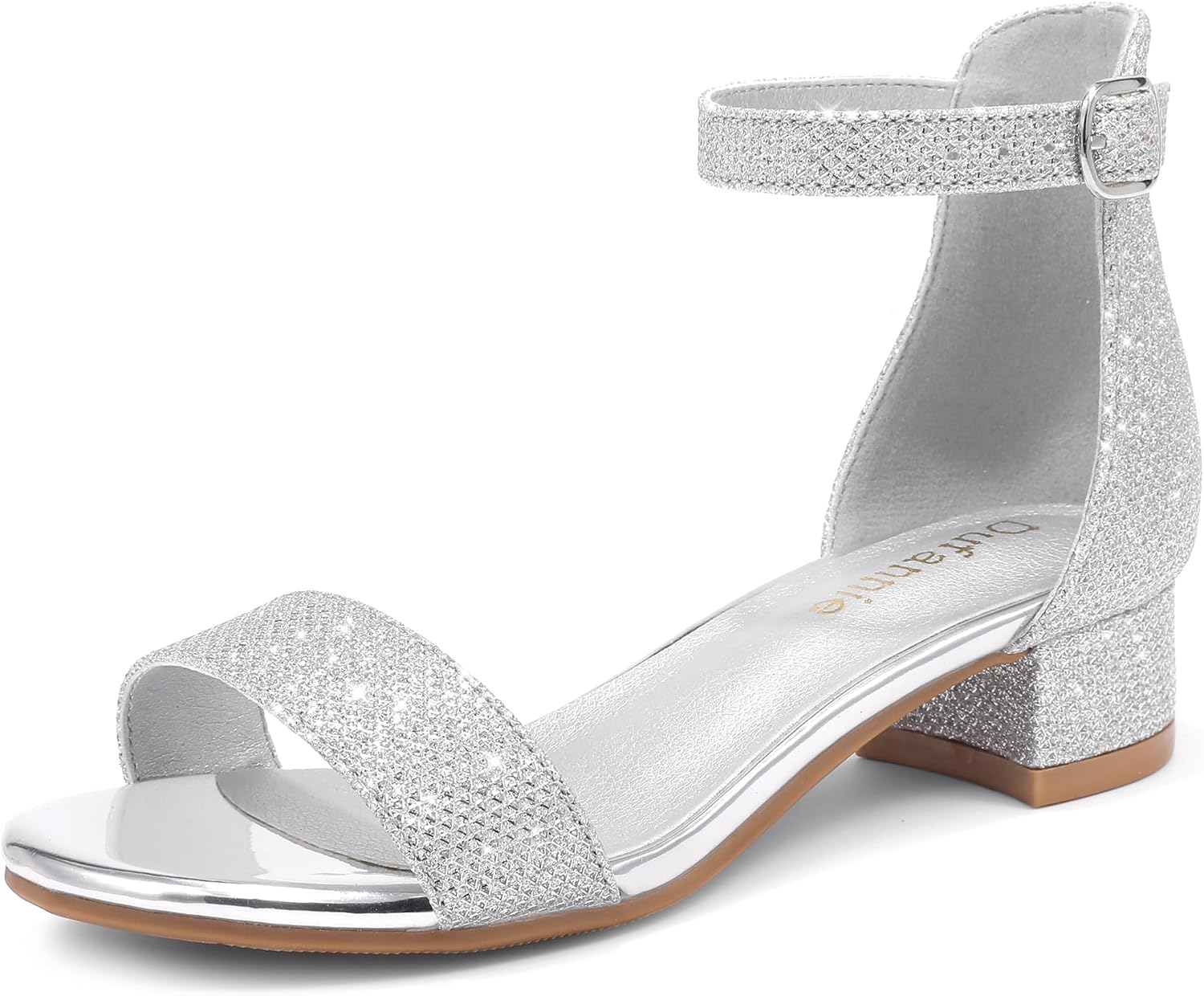 Children's Gold Dress Shoes/Sandals with Heels (Big Kid Size 3)