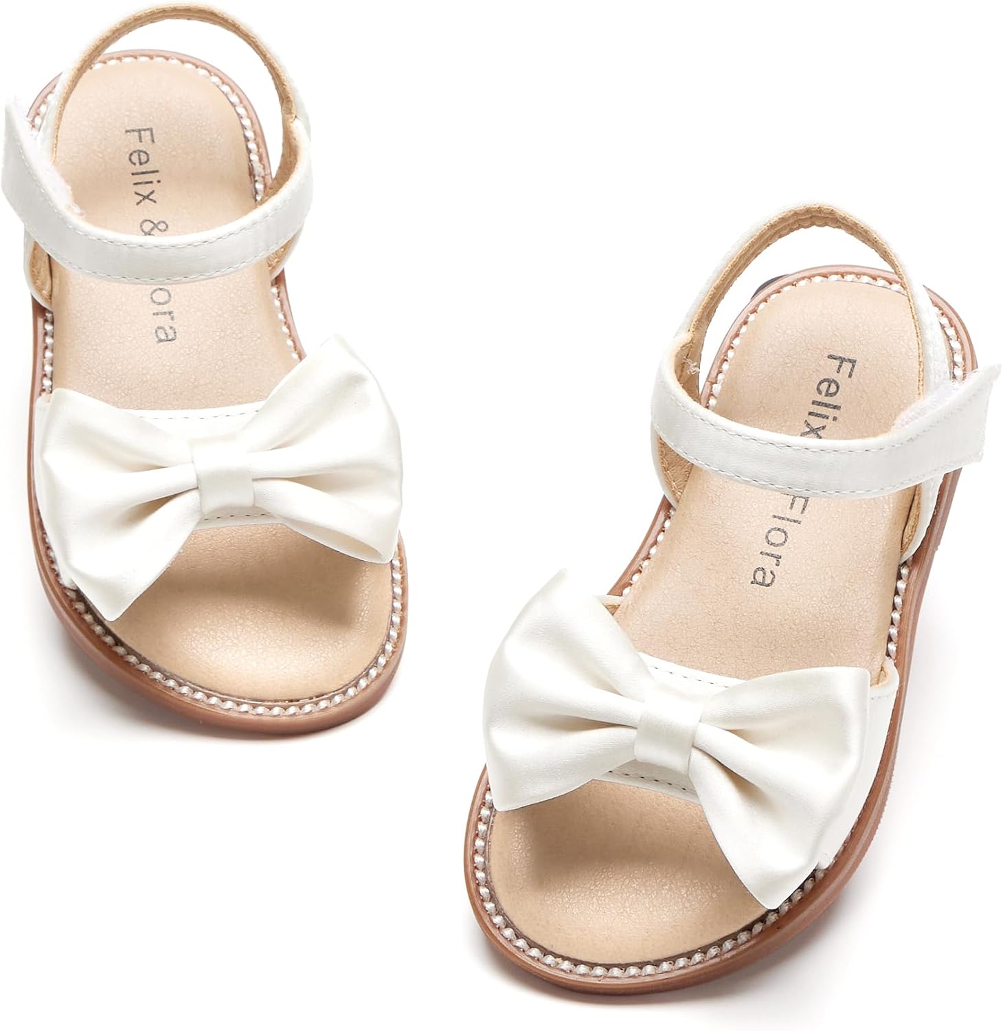 Girls' white sandals (size 6)