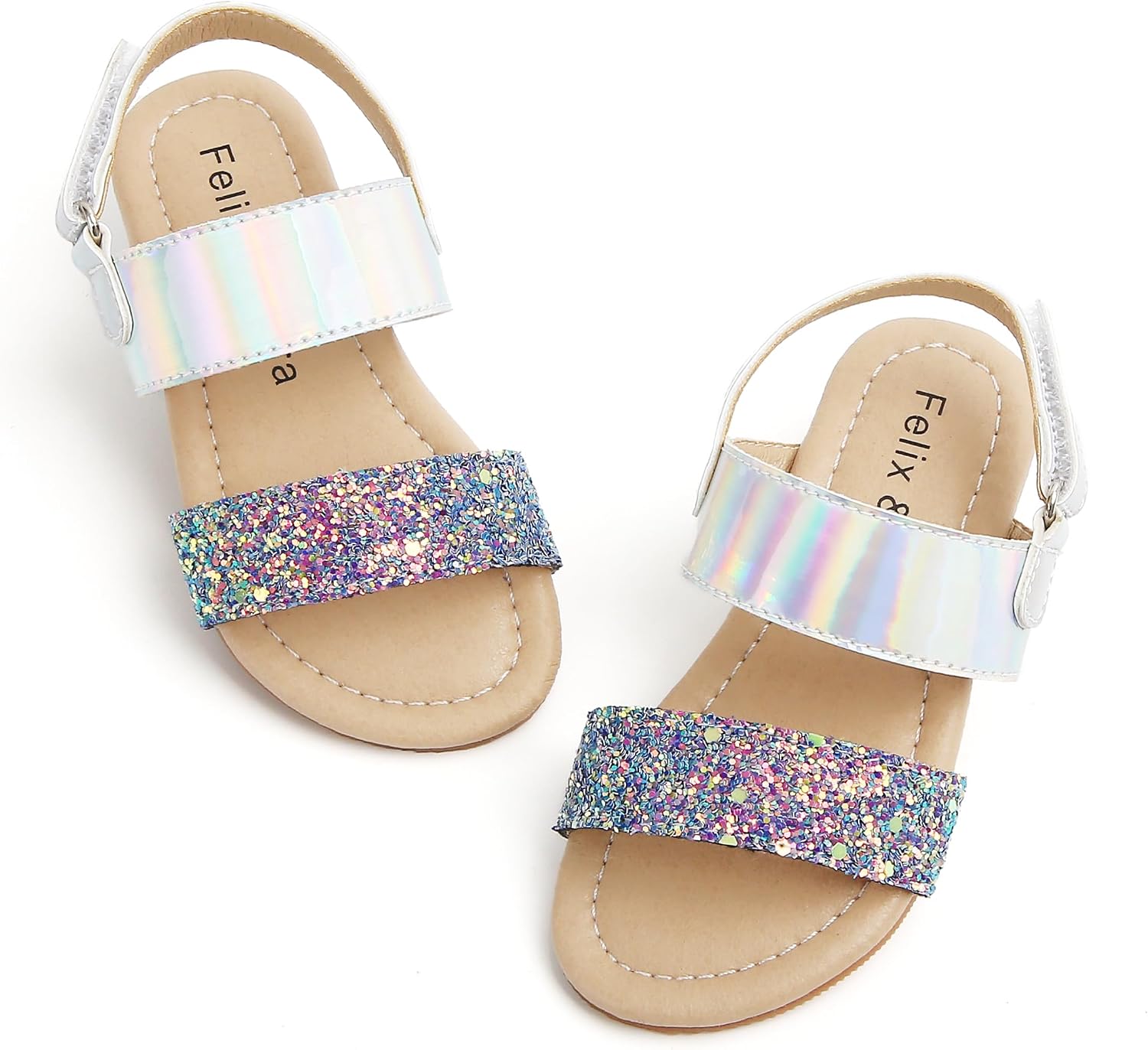 Girls' white sandals (size 6)