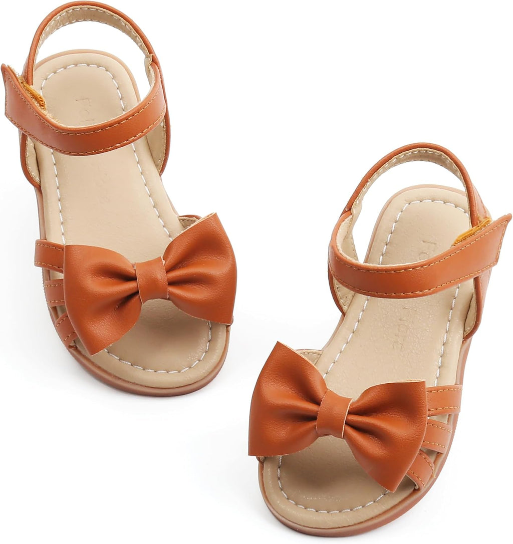 Girls' Pink Sandals – Easter Flower Girl Dress Shoes, Open-Toe Flats | Sandals