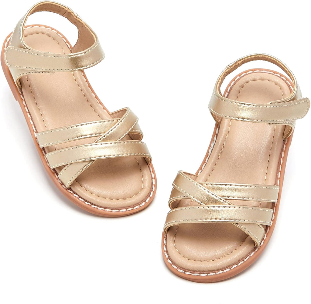 Girls' Pink Sandals – Easter Flower Girl Dress Shoes, Open-Toe Flats | Sandals