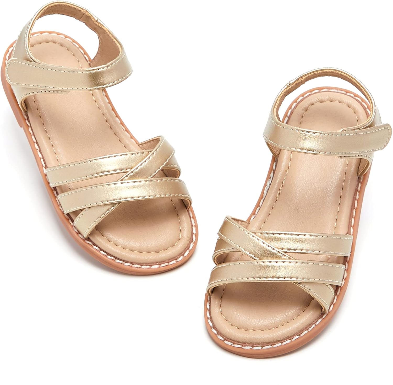 Girls' Pink Sandals – Easter Flower Girl Dress Shoes, Open-Toe Flats | Sandals