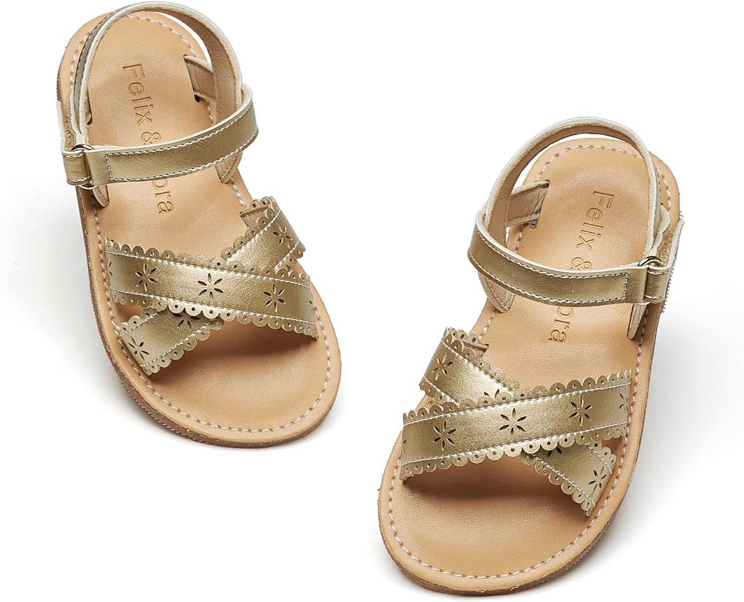 Girls' white sandals (size 6)