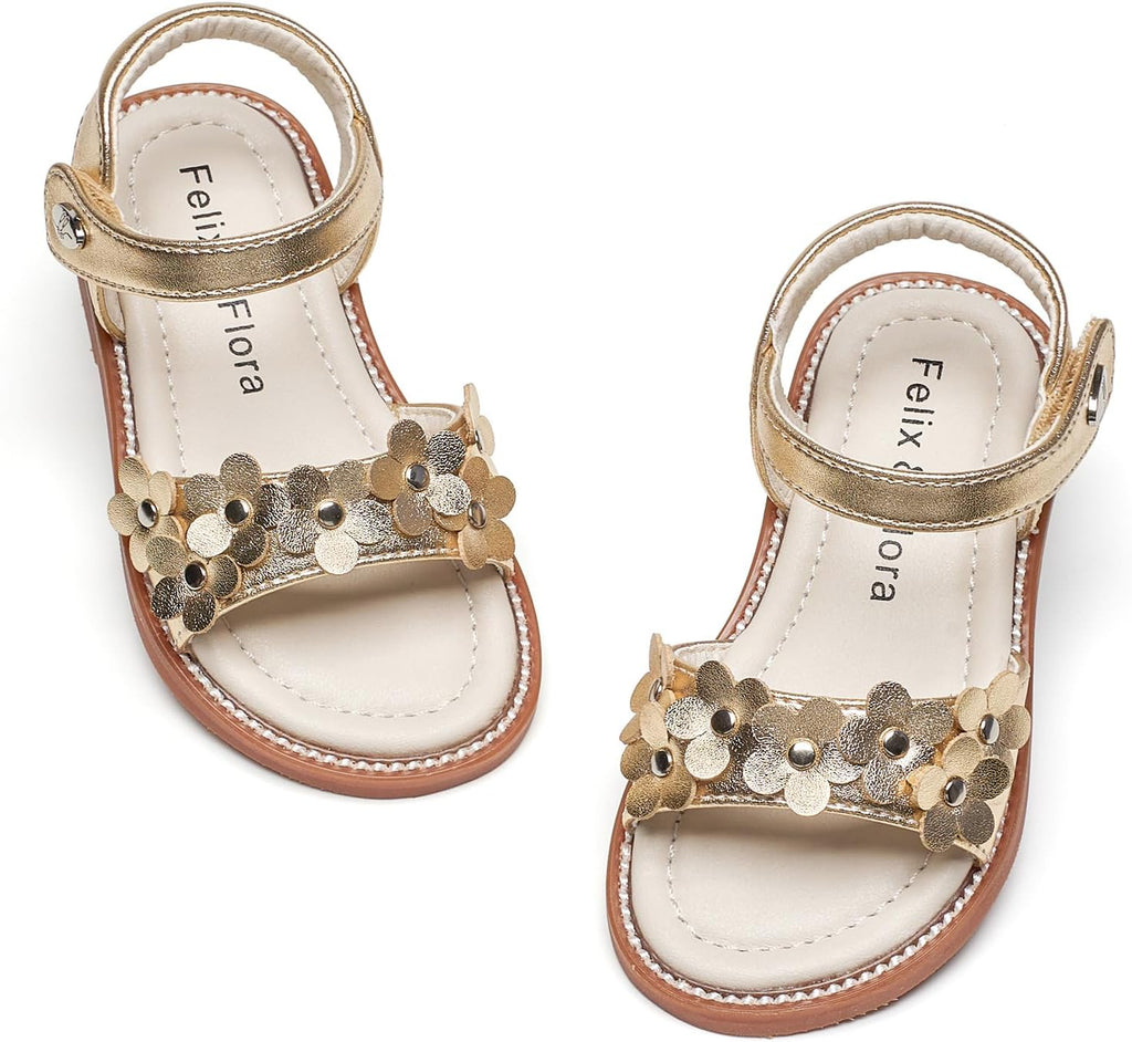 Girls' white sandals (size 6)