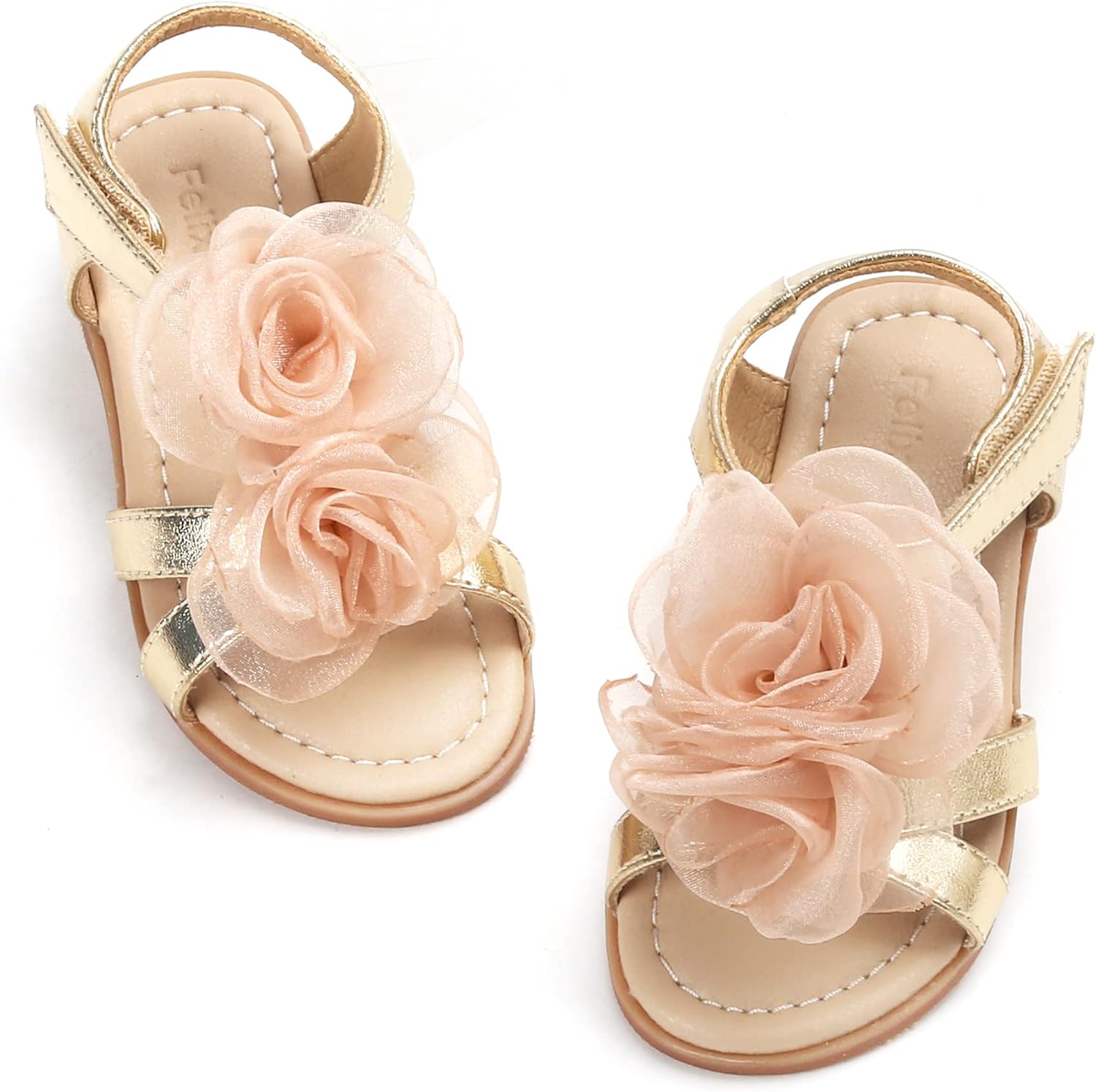 Girls' Pink Sandals – Easter Flower Girl Dress Shoes, Open-Toe Flats | Sandals