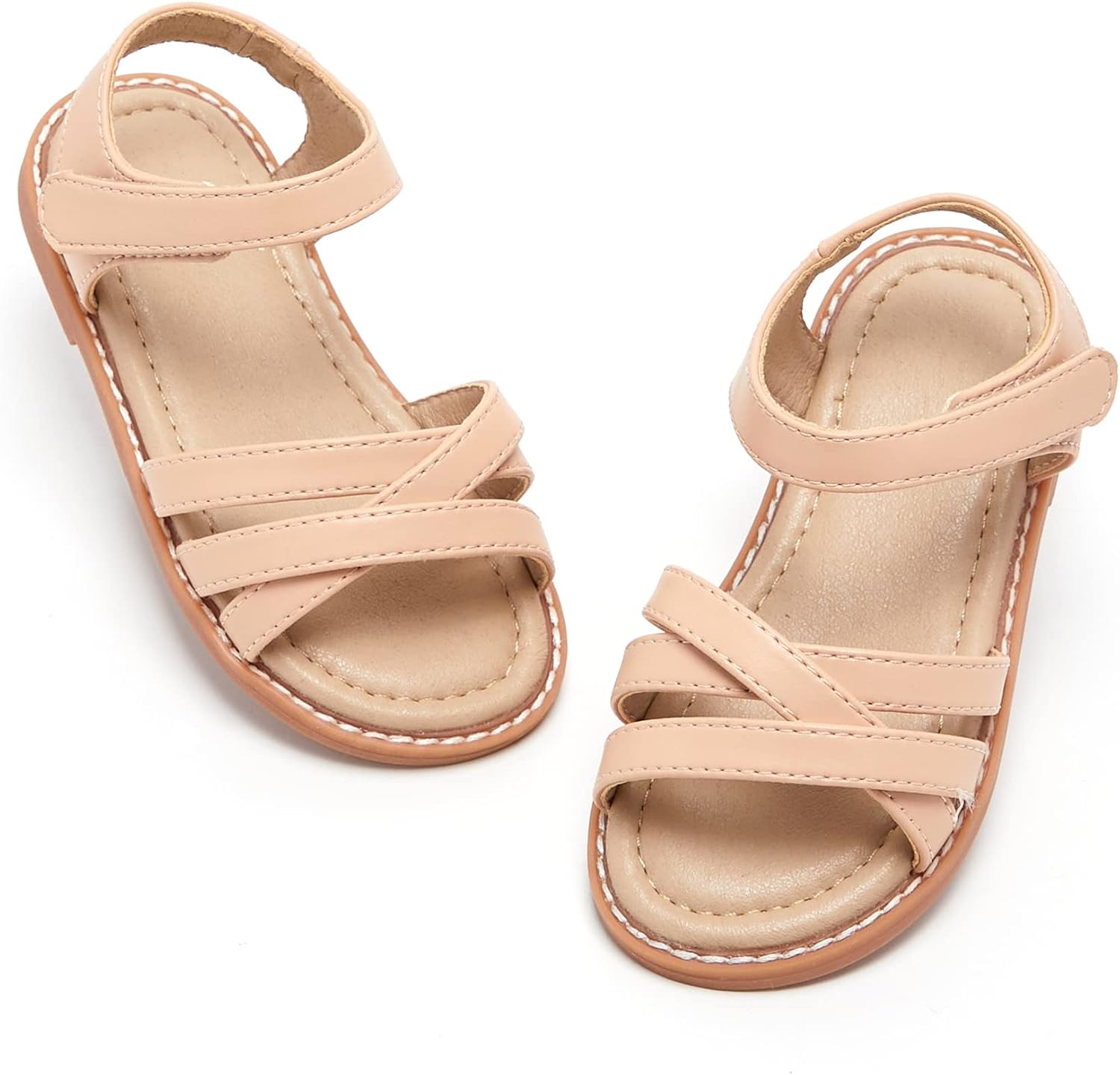 Girls' Pink Sandals – Easter Flower Girl Dress Shoes, Open-Toe Flats | Sandals