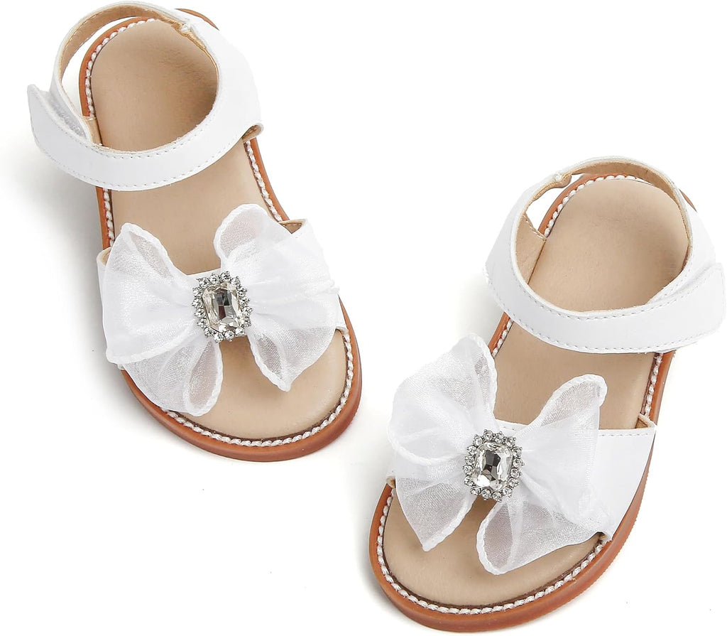 Girls' Pink Sandals – Easter Flower Girl Dress Shoes, Open-Toe Flats | Sandals