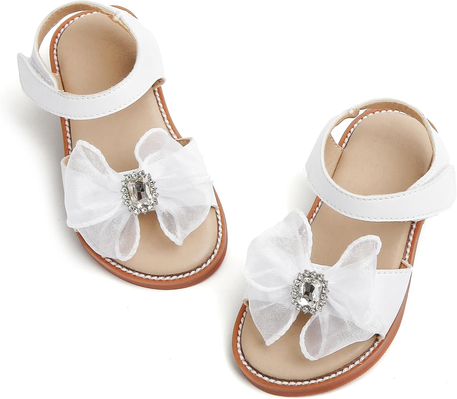 Girls' Pink Sandals – Easter Flower Girl Dress Shoes, Open-Toe Flats | Sandals