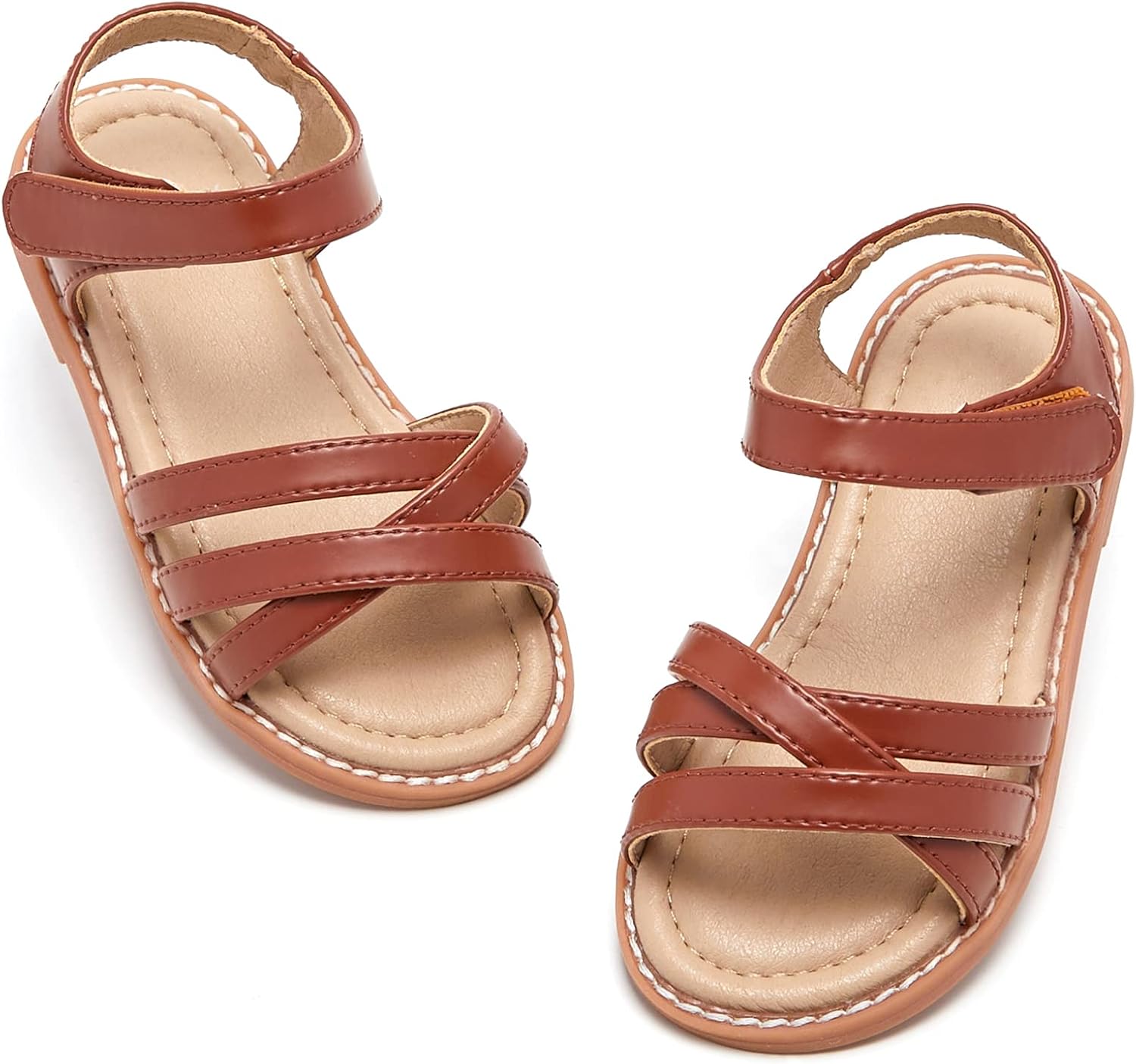 Girls' Pink Sandals – Easter Flower Girl Dress Shoes, Open-Toe Flats | Sandals