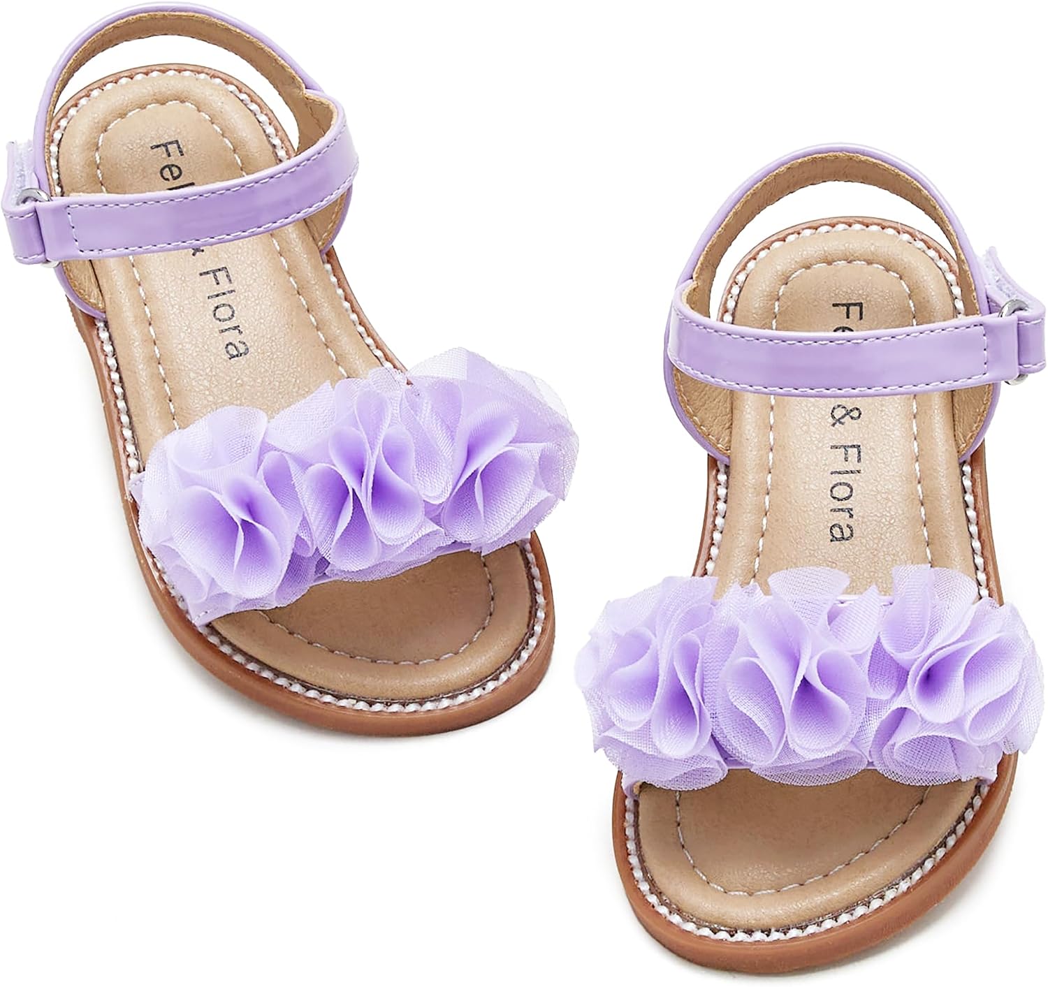 Girls' Pink Sandals – Easter Flower Girl Dress Shoes, Open-Toe Flats | Sandals