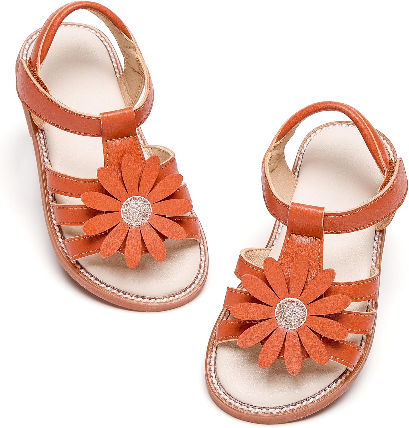 Girls' Pink Sandals – Easter Flower Girl Dress Shoes, Open-Toe Flats | Sandals
