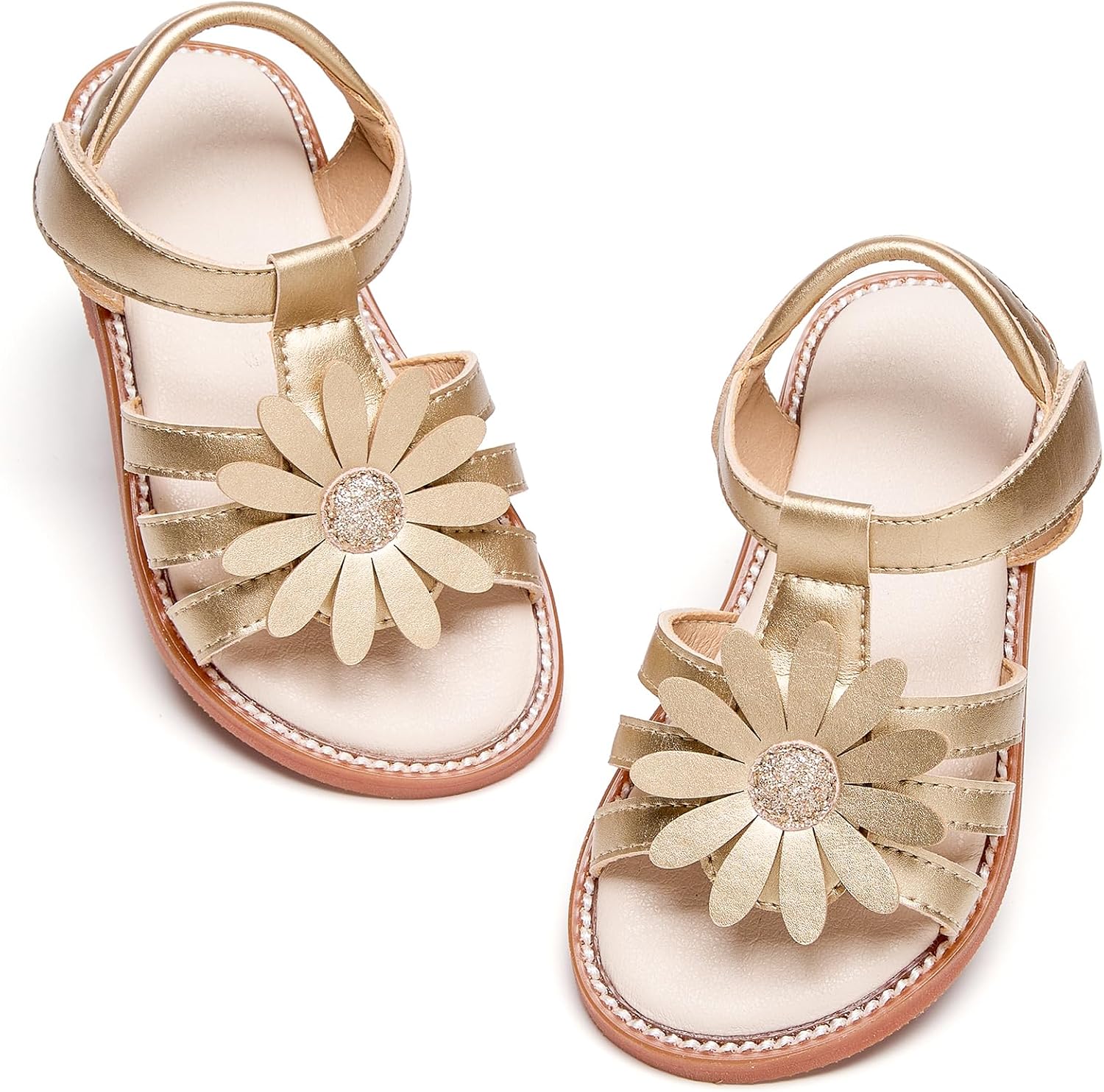 Girls' Pink Sandals – Easter Flower Girl Dress Shoes, Open-Toe Flats | Sandals