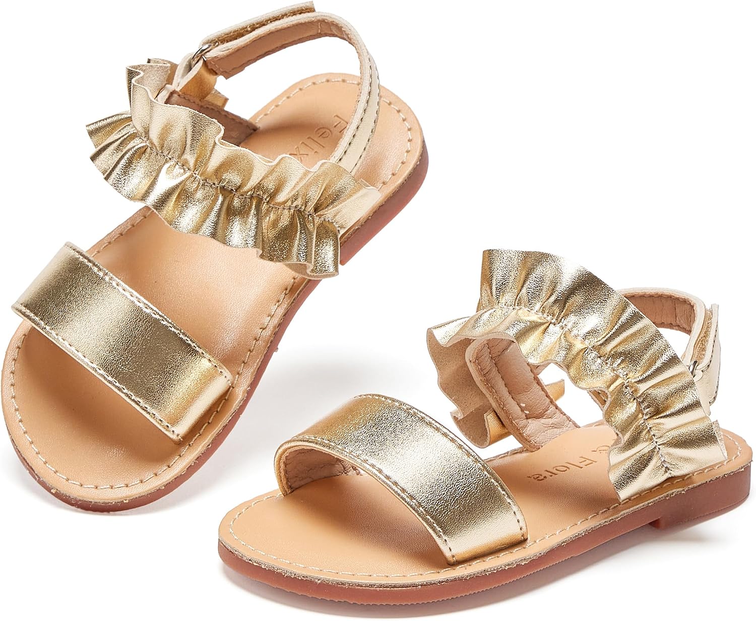 Girls' white sandals (size 6)