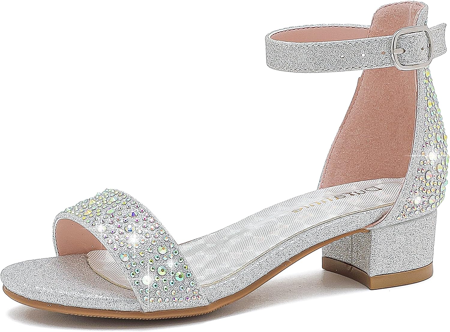 Children's Gold Dress Shoes/Sandals with Heels (Big Kid Size 3)