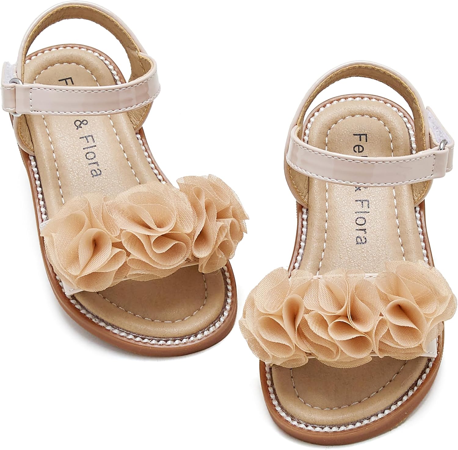 Girls' Pink Sandals – Easter Flower Girl Dress Shoes, Open-Toe Flats | Sandals