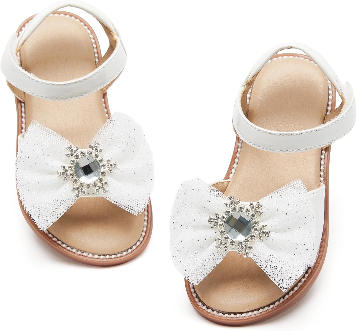 Girls' white sandals (size 6)