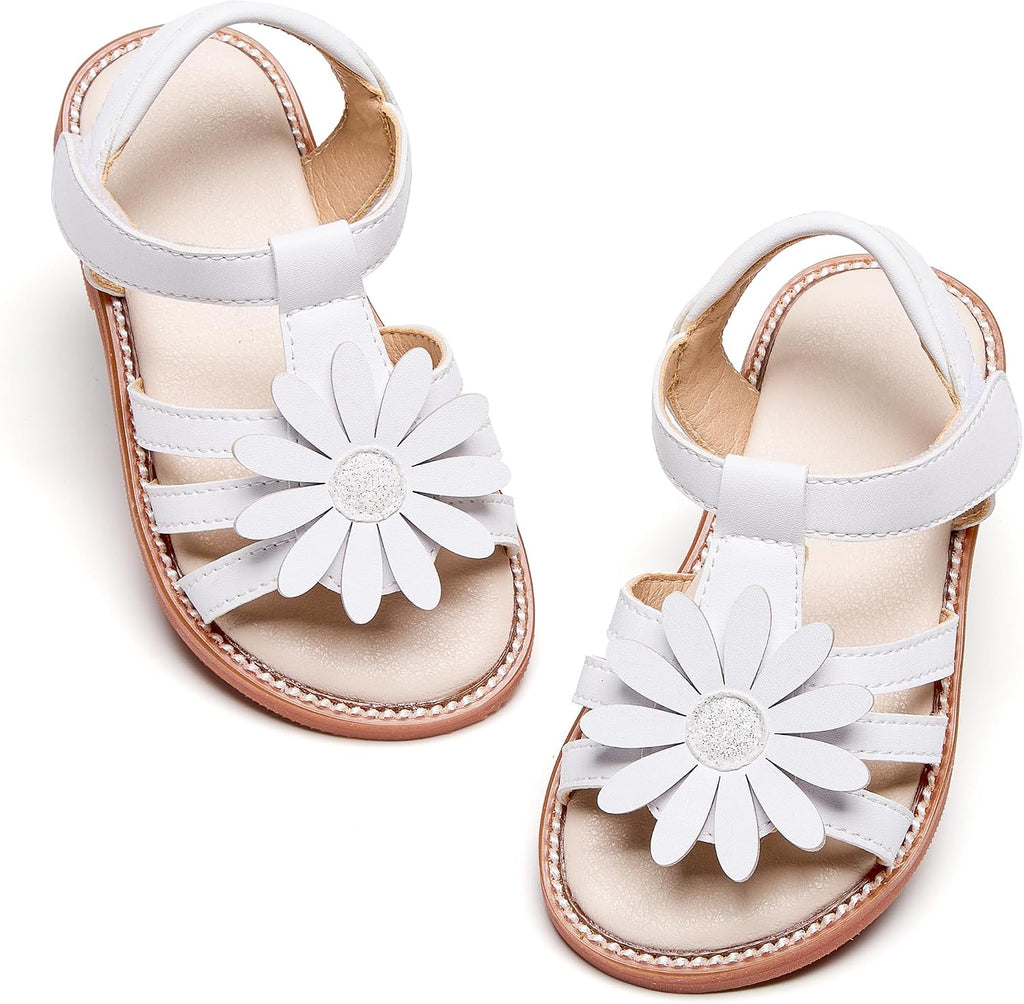 Girls' Pink Sandals – Easter Flower Girl Dress Shoes, Open-Toe Flats | Sandals