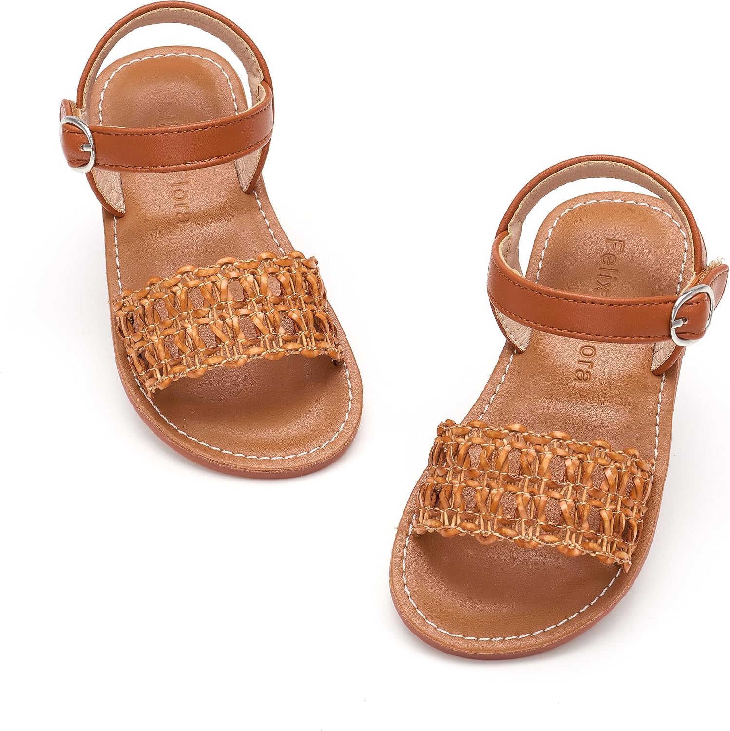 Girls' white sandals (size 6)
