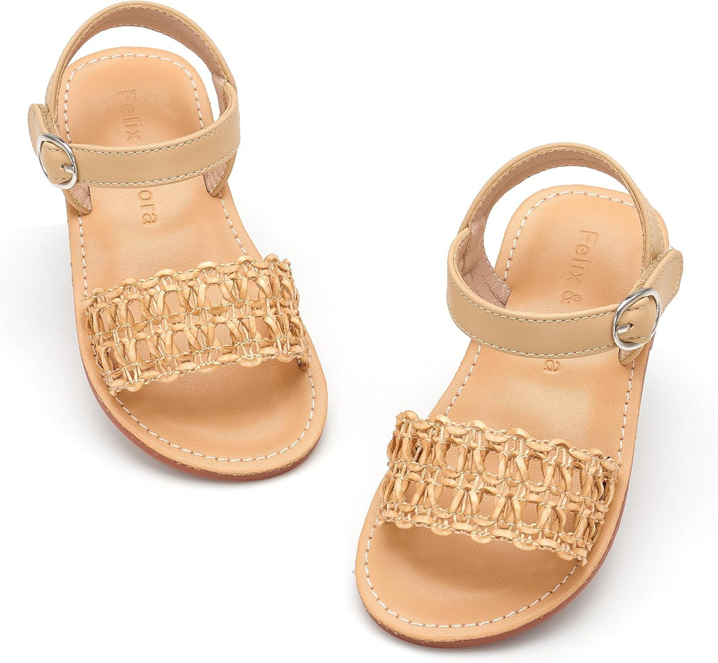 Girls' white sandals (size 6)